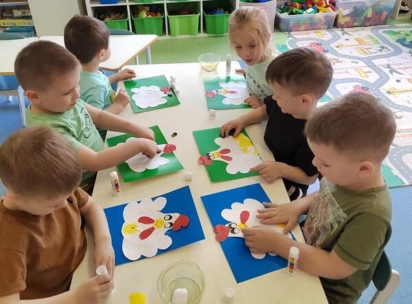 Papier Tiere basteln mit Kleinkindern