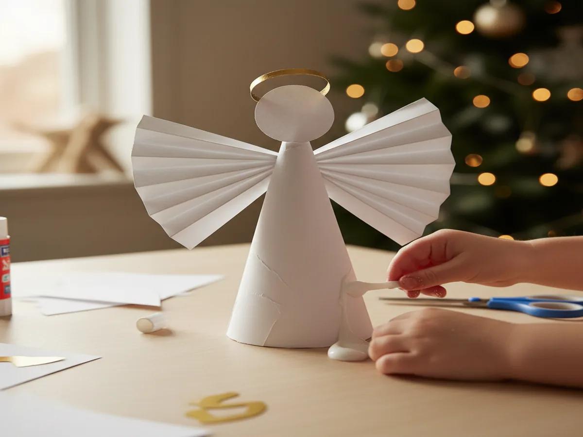 Papier Weihnachtsengel Kinder basteln