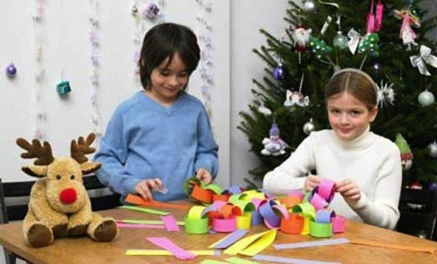 Weihnachtsgirlande basteln Kinder