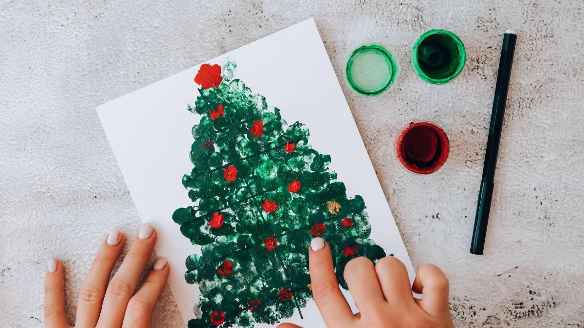 Basteln mit Kleinkindern Weihnachten einfach gestalten
