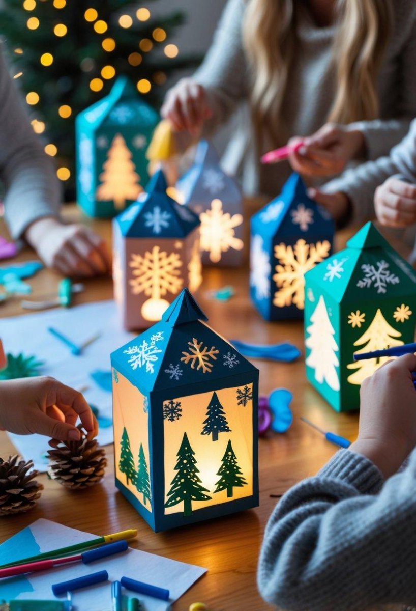 Weihnachtslaterne basteln Kinder